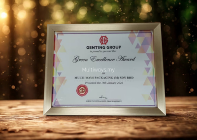 Proud recipient of the Green Excellence Award from Genting Group!