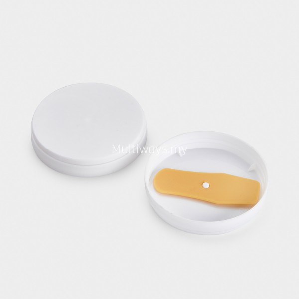 MP 100ml - White Plastic Lid with Ice-Cream Spoon